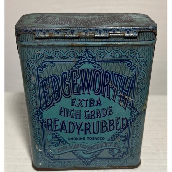 Edgeworth Extra High Grade Ready Rubbed Tobacco Tin Larus & Bro. Co - Picture 4 of 10